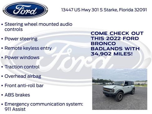 Used 2022 Ford Bronco Badlands w/ Sasquatch Package AWD/4WD image 20