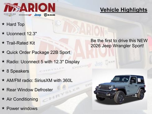 New 2026 Jeep Wrangler Sport AWD/4WD image 5