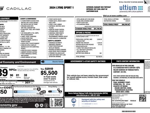 Used 2024 Cadillac Lyriq Sport AWD/4WD image 2