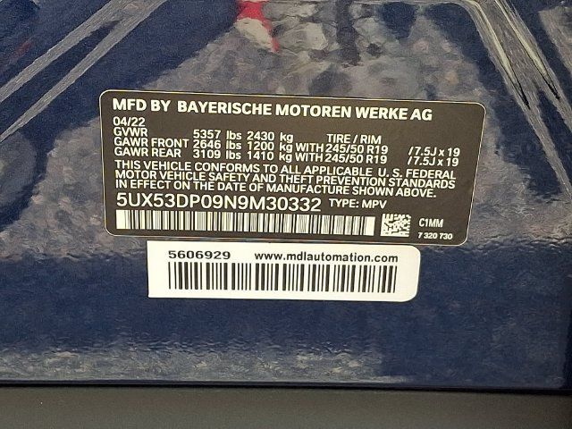 Used 2022 BMW X3 xDrive30i w/ Convenience Package AWD/4WD image 31