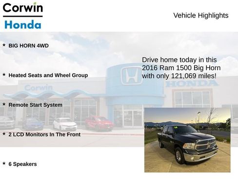 Used 2016 RAM 1500 Big Horn AWD/4WD image 7