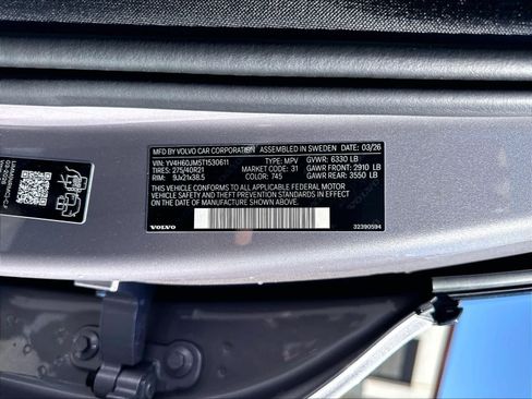 New 2026 Volvo XC90 T8 Ultra w/ Protection Package AWD/4WD image 37