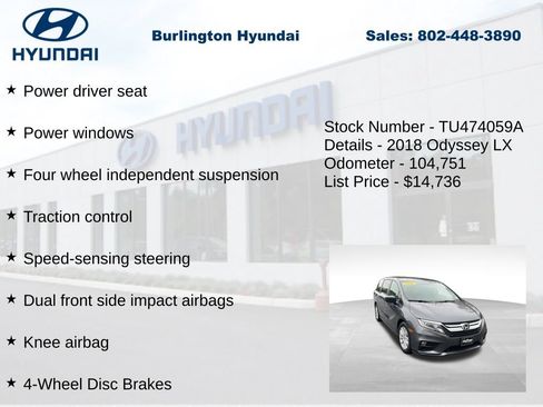 Used 2018 Honda Odyssey LX image 10