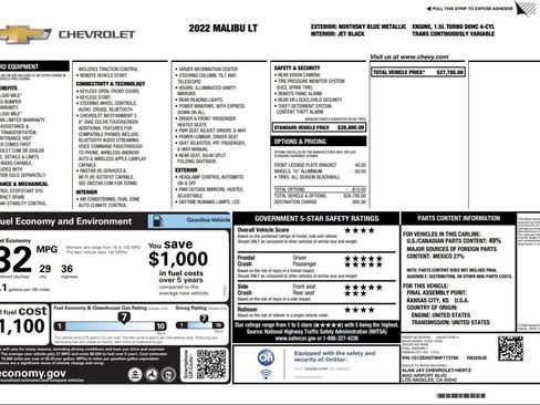 Used 2022 Chevrolet Malibu LT FWD image 50