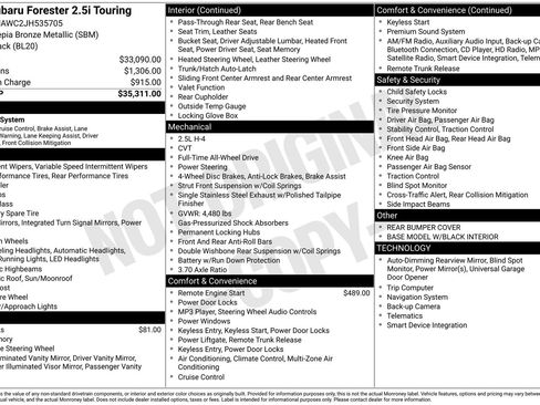 Used 2018 Subaru Forester 2.5i Touring image 19
