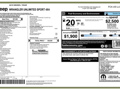 Used 2019 Jeep Wrangler Unlimited Sport image 4