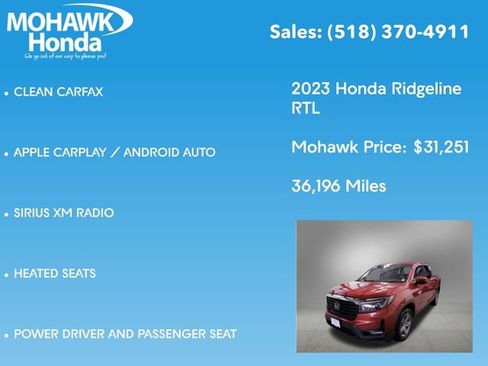 Certified 2023 Honda Ridgeline RTL image 16