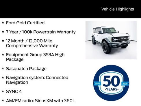 Certified 2022 Ford Bronco Wildtrak AWD/4WD image 6