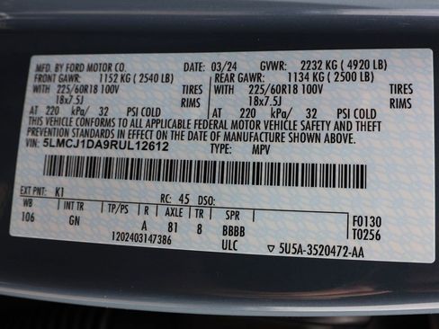 Used 2024 Lincoln Corsair AWD w/ Equipment Group 101A image 44