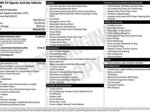 Used 2023 BMW X3 sDrive30i w/ Convenience Package image 62