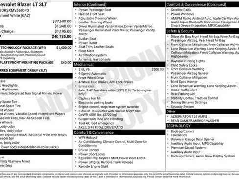 Used 2021 Chevrolet Blazer LT w/ Sound & Technology Package FWD image 5