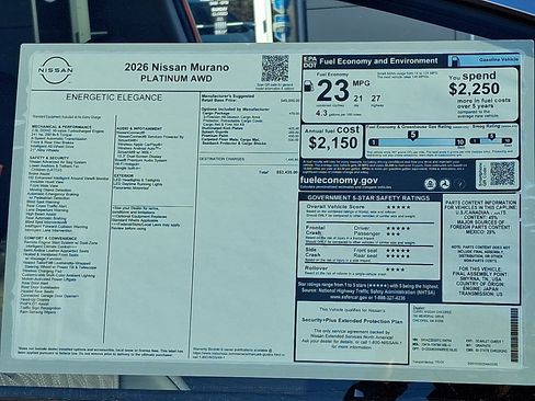 New 2026 Nissan Murano Platinum w/ Cargo Package image 19