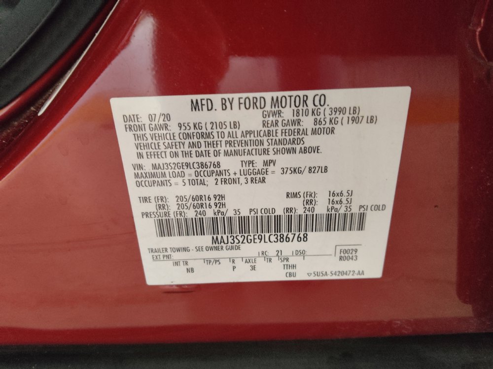 Used 2020 Ford EcoSport SE FWD image 33