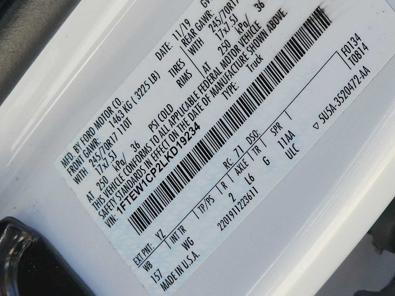 Used 2020 Ford F150 XL w/ Equipment Group 101A Mid RWD image 19