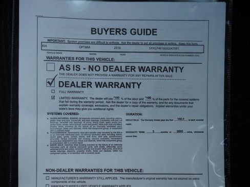 Used 2016 Kia Optima LX image 38