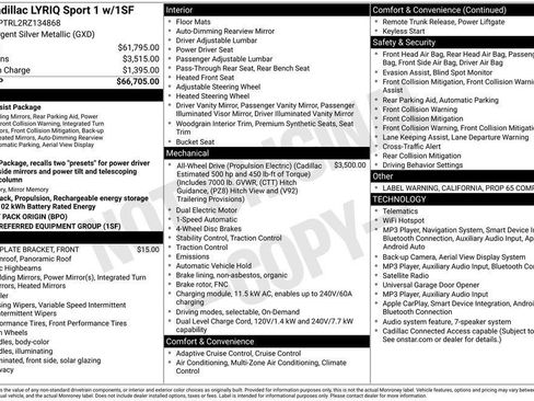Certified 2024 Cadillac Lyriq Sport AWD/4WD image 16