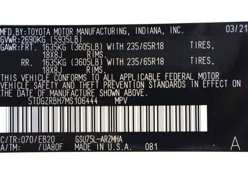 Used 2021 Toyota Highlander XLE image 48