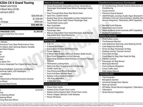 Used 2018 MAZDA CX-5 Grand Touring w/ Premium Package image 9