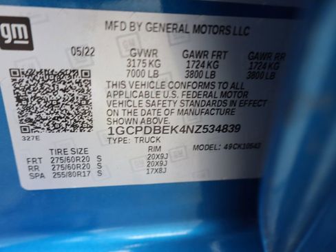 Used 2022 Chevrolet Silverado 1500 Custom w/ LPO, Dark Essentials Package image 32