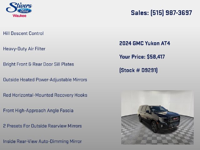 Used 2024 GMC Yukon AT4 w/ Technology Package AWD/4WD image 33