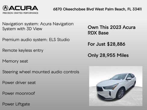 Certified 2023 Acura RDX FWD w/ Technology Package image 7
