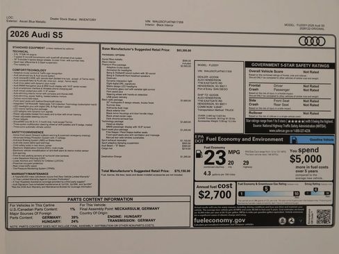 New 2026 Audi S5 Premium Plus AWD/4WD image 42