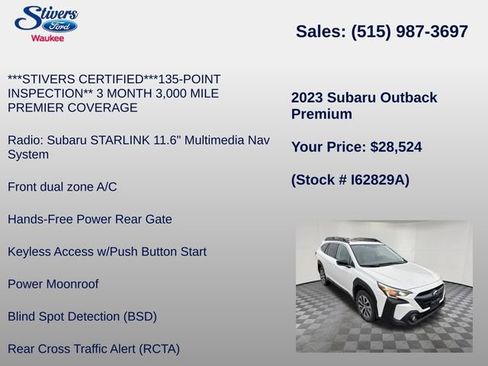 Used 2023 Subaru Outback Premium AWD/4WD image 16