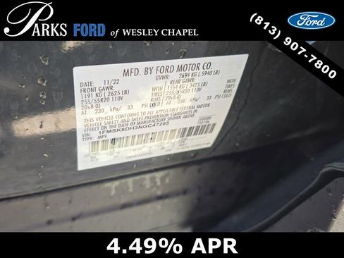 Used 2022 Ford Explorer XLT w/ Equipment Group 202A AWD/4WD image 35