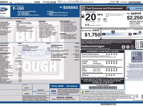 Used 2022 Ford F150 XL w/ Equipment Group 101A High AWD/4WD image 17