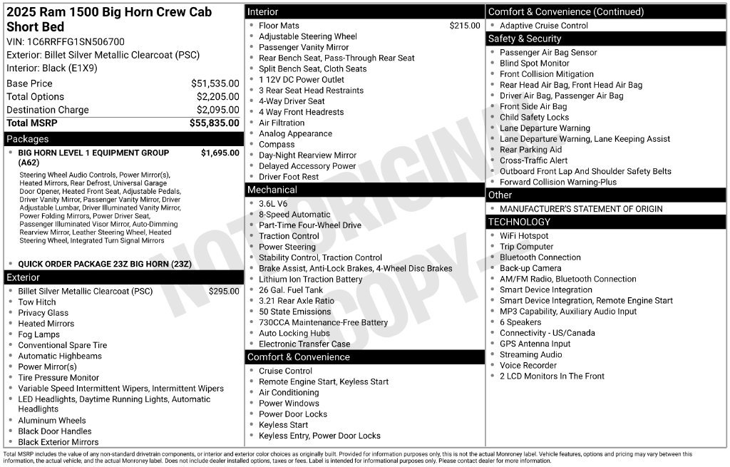 Used 2025 RAM 1500 Big Horn AWD/4WD image 34