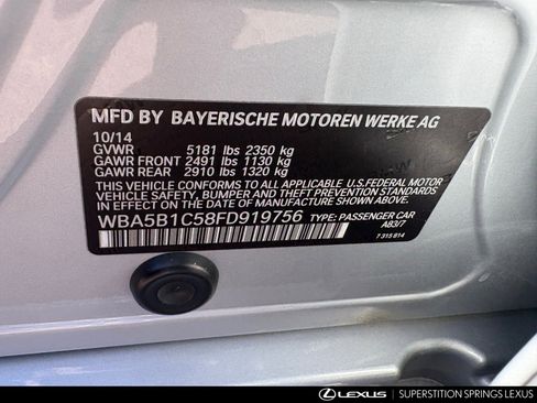 Used 2015 BMW 535i Sedan image 12