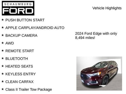 Used 2024 Ford Edge ST-Line w/ Class II Trailer Tow Package AWD/4WD image 8