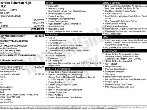 Used 2026 Chevrolet Suburban High Country AWD/4WD image 6