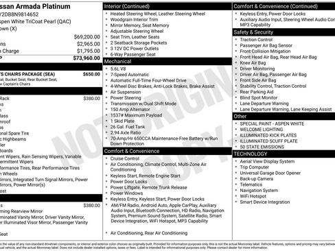 Used 2022 Nissan Armada Platinum w/ Captain's Chairs Package image 20