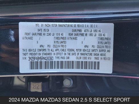 Used 2024 MAZDA MAZDA3 s FWD image 24