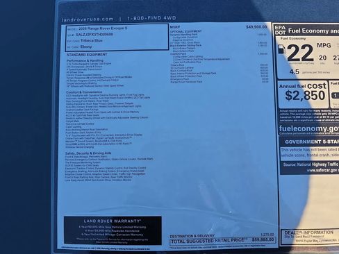 New 2026 Land Rover Range Rover Evoque S image 38