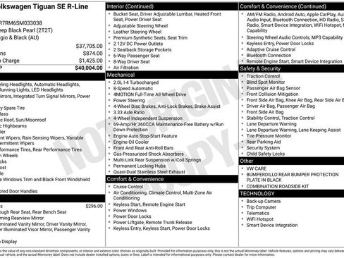 Certified 2025 Volkswagen Tiguan SE R-Line AWD/4WD image 43