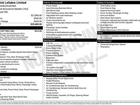 Used 2000 Buick Le Sabre Limited w/ Prestige Opt Pkg image 4