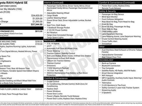 Used 2024 Toyota RAV4 SE w/ Weather Package AWD/4WD image 2