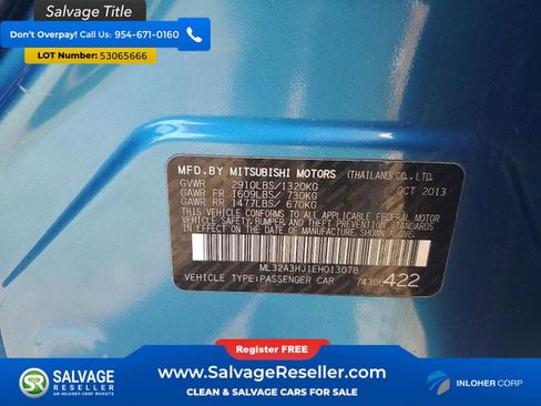 Used 2014 Mitsubishi Mirage DE FWD image 16