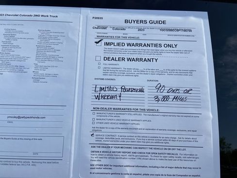 Used 2023 Chevrolet Colorado W/T image 5