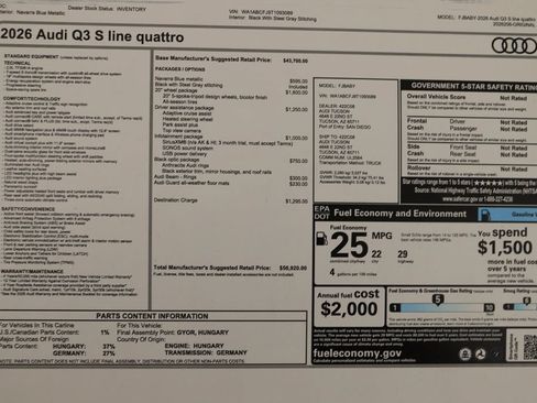 New 2026 Audi Q3 quattro 2.0T AWD/4WD image 32