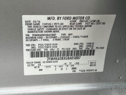 Used 2016 Ford Flex Limited AWD/4WD image 36