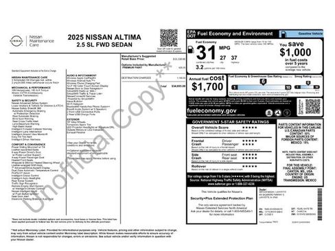 Certified 2025 Nissan Altima 2.5 SL image 29