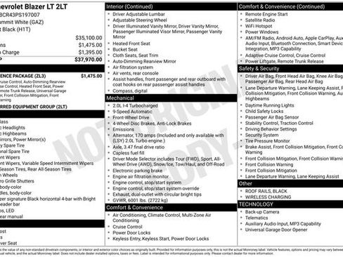 Used 2023 Chevrolet Blazer LT w/ Convenience Package image 11