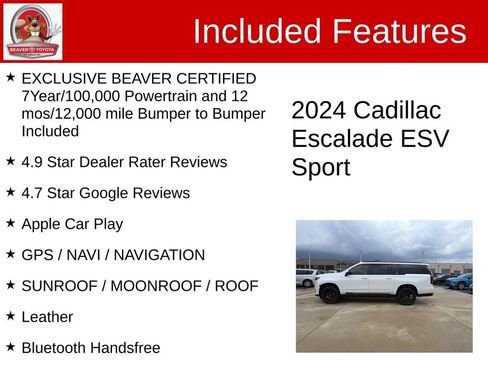 Used 2024 Cadillac Escalade ESV Sport w/ LPO, ONYX Package AWD/4WD image 5