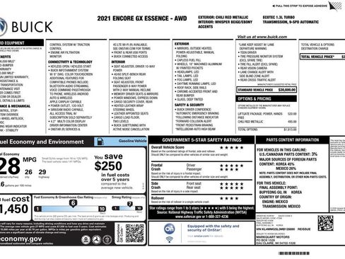 Used 2021 Buick Encore GX Essence AWD/4WD image 2