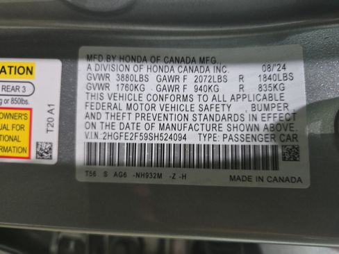 Certified 2025 Honda Civic Sport image 31