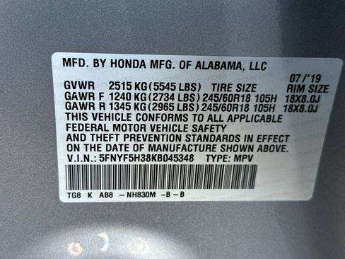 Used 2019 Honda Pilot EX image 39
