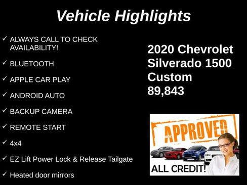 Used 2020 Chevrolet Silverado 1500 Custom w/ Custom Value Package AWD/4WD image 9